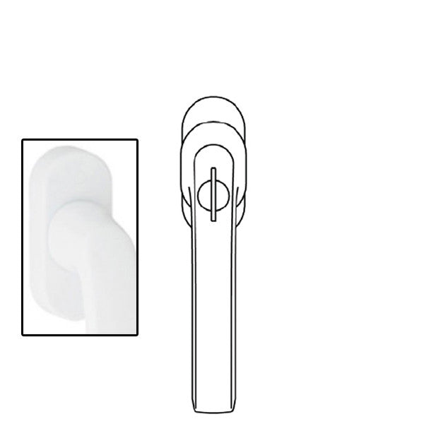 Luxembourg Lockable TBT Handle for Tilt & Turn Windows - Made of Aluminum - White