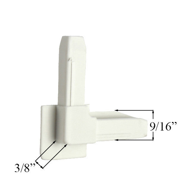 Window Frame Corner Key Window Screen Corner Key 3/8 inch Frame, Plastic - White