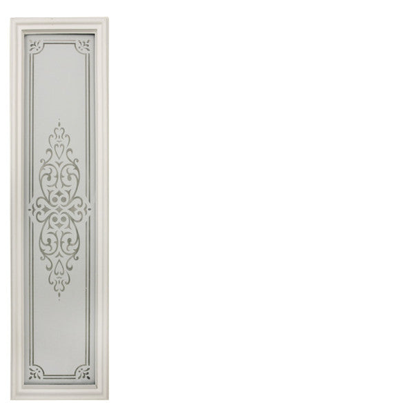 Therma-Tru 8 x 36 x 1/2 Frosted Images Etched Glass Surround Door Lite