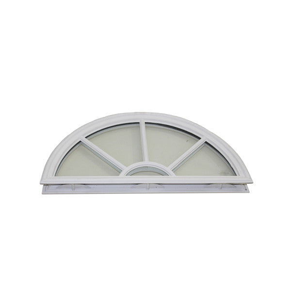 Half-Round Door Lite Surround 22 x 10 x 1/2 Glass Wagon Wheel External Muntins