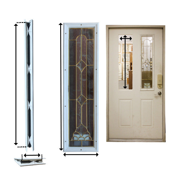 Therma-Tru 22 x 64 x 1/2 15-Lite Surround with Clear Glass with Internal Grid, White