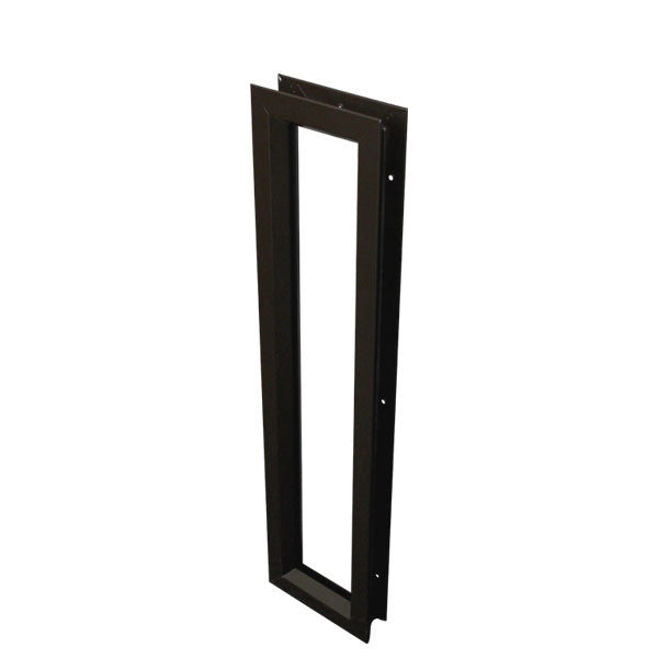 Commercial Door Lite Frames, 6" x 27" Low Profile Metal, Screw Together- Dark Bronze