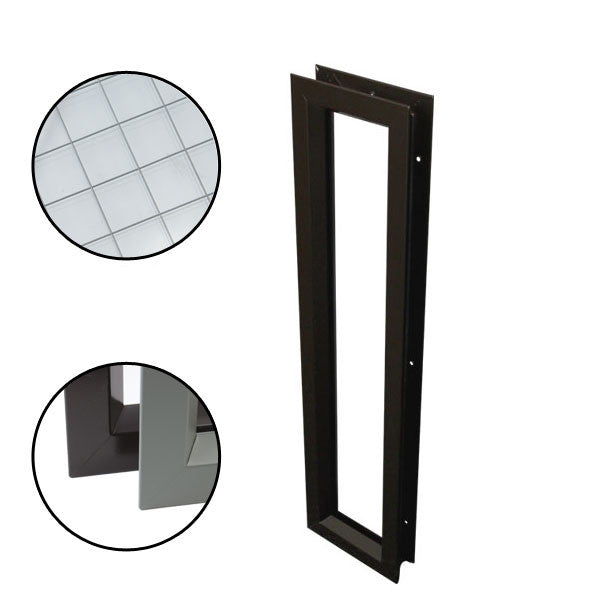 Commercial Door Lite, 6" x 27" Wire Glass,