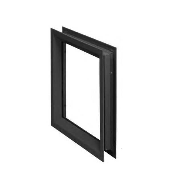 Commercial Door Light Frames, 12" x 12" Low Profile Metal, Screw Together- Dark Bronze