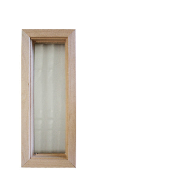 Wood Frame Door Lite 4 x 12 Single Pane Glass