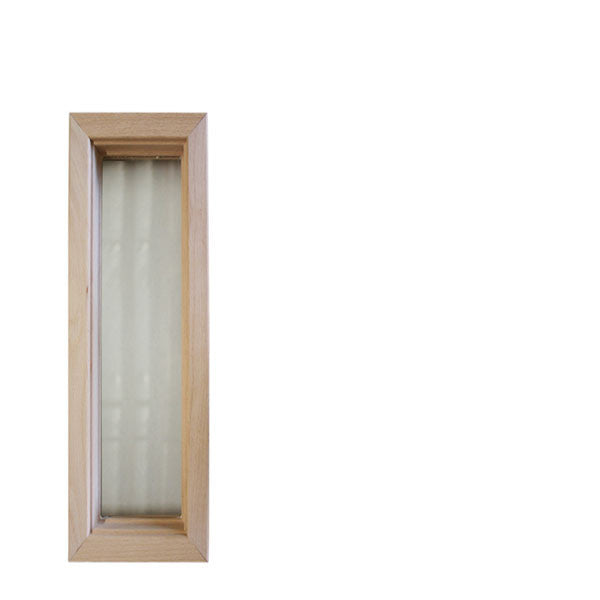 Wood Frame Door Lite 4 x 18 Single Pane Glass