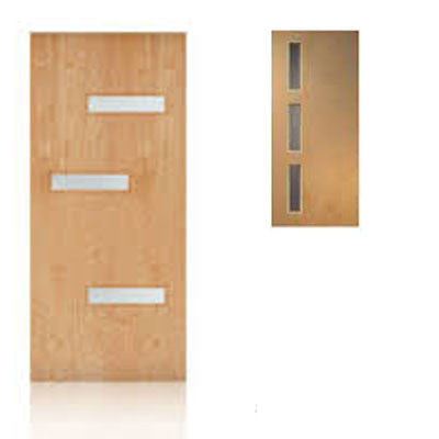 Wood Frame Door Lite 4 x 24 Single Pane Glass