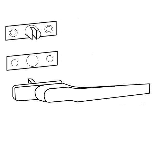 Fork Connector With Plate For Double French Casement Window