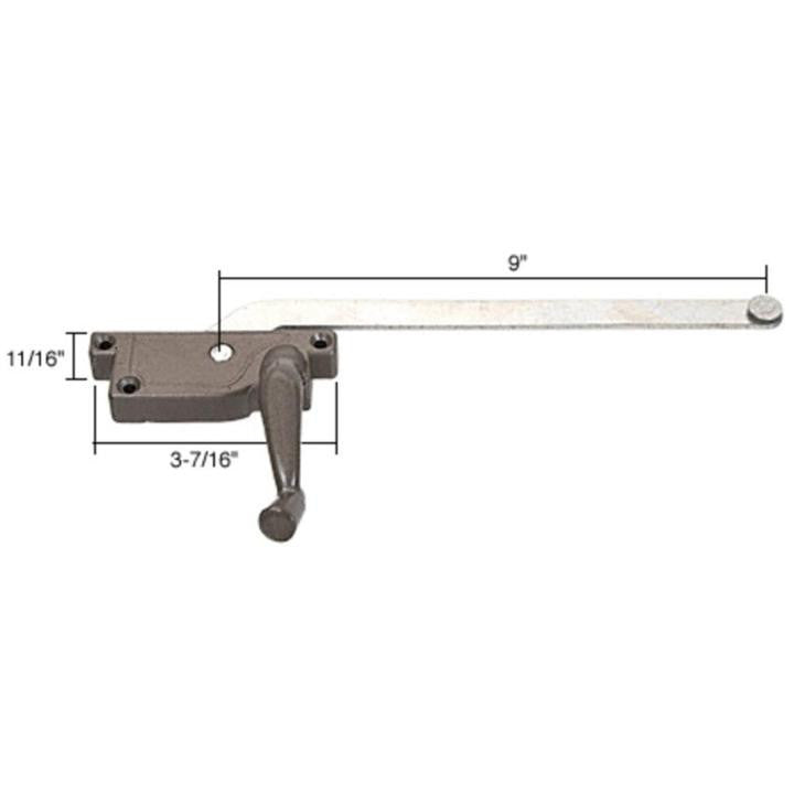 Casement Window Operator With 9" Arm for Wood Windows