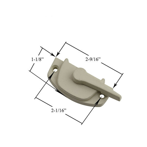 2-1/16" Sash Lock with Alignment Lugs - Beige