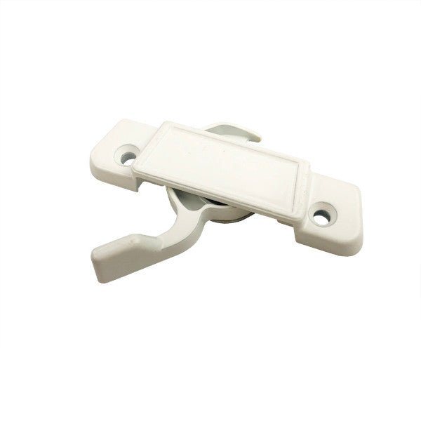 Sash Lock with Under Plate - 2-1/4" Screw Hole Spacing, Right Hand - Snow White