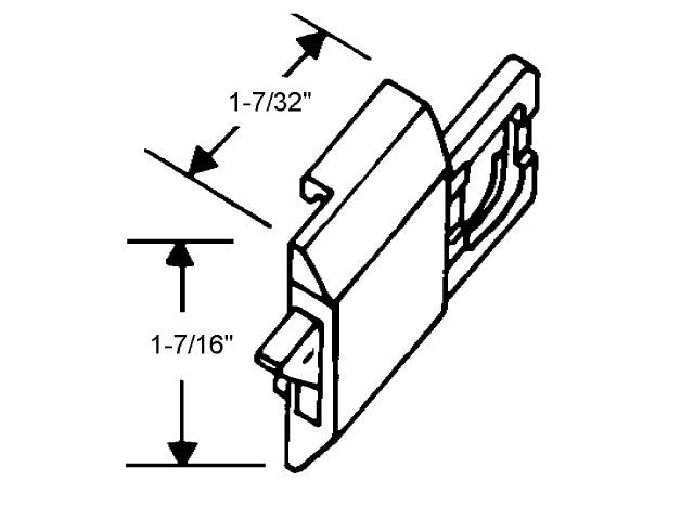 Window Latch Components Tilt In Window Finger Latch, Part Slides On, Each - Black