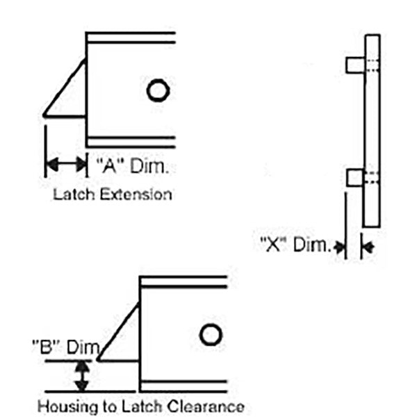 Tilt Latch, 2-1/2" Screws, Reversible, Non-Handed - White