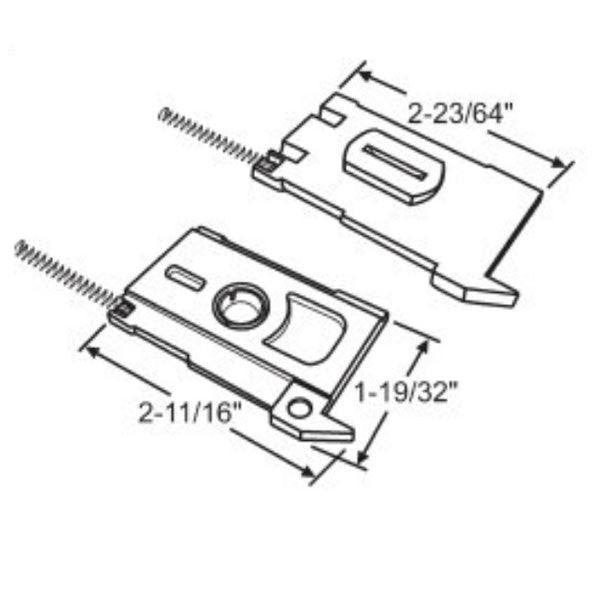 Internal Locking Tilt Latch Set - White