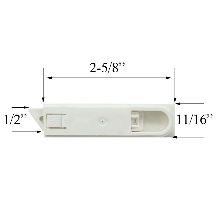Tilt In Vinyl Window Latches, Angled Nose, Low Profile Button, Pair - Creamy White