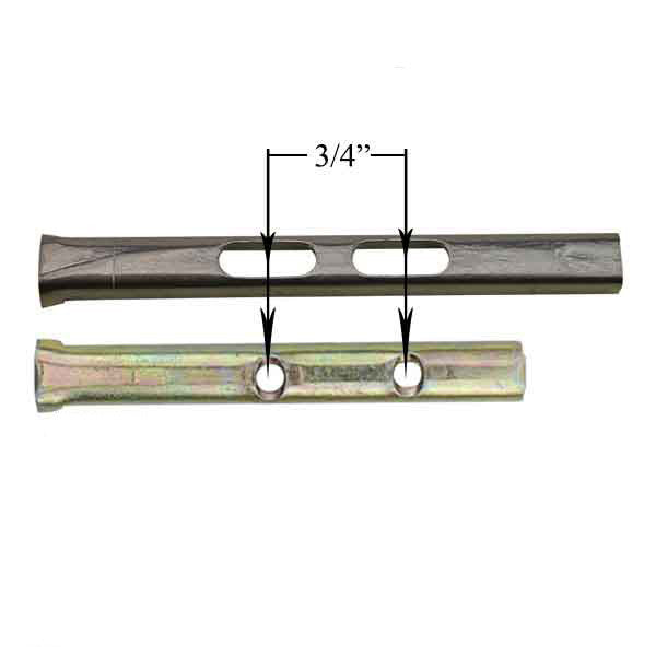 Pivot Bar, 3", 2 Slotted Holes, Flared End