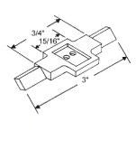 Pivot Bar, 2-9/16 Thermalgard Tilt Window - Zinc Die Cast