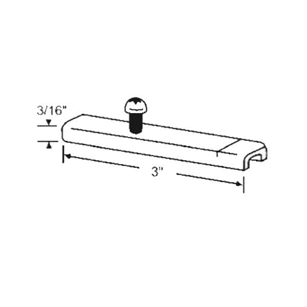 Pivot Bar, 3 inch, Universal 1 Hole Acorn / Norandex - Stam