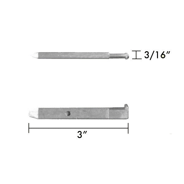Pivot Bar, Tilt Window, 1 Holes, 2-1/2 inch, Zinc Die Cast
