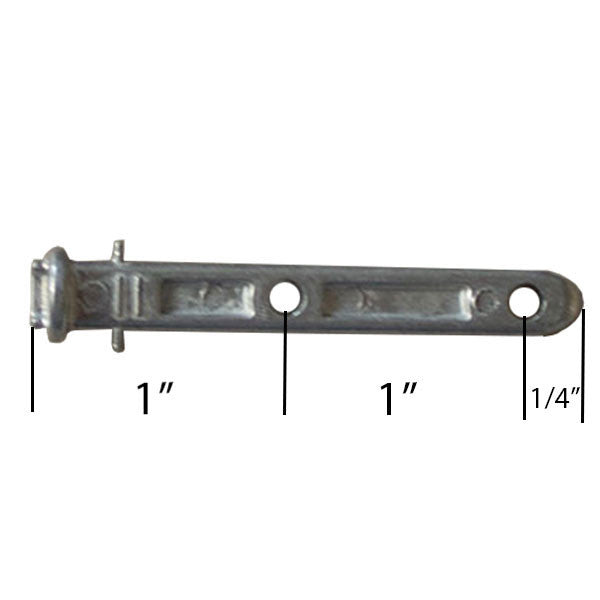 Pivot Bar, 2-1/4", 2 Holes, 1" Spacing Round End with Wings