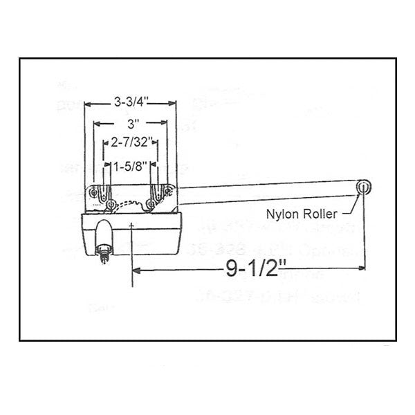 Truth Straight Arm Casement Operator, 9-1/2 inch, Right Hand