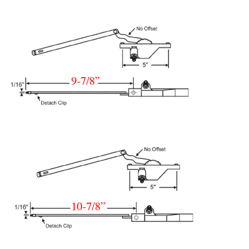 Dyad Operator, Rear Mount, 5 inch Hole Spacing, 10-7/8 Reach, LH