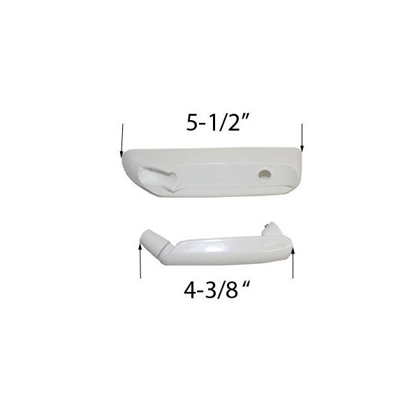 Cover and Handle, Folding Left Hand - White