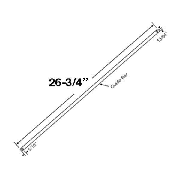 Guide Bar - Replacement Track, 26-3/4 Inch Dual Arm Awning Window