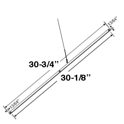 Window Guide Bar Guide Bar/ Track, 30-3/4 Inch Dual Arm Entrygard Window