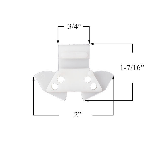 Adjustable Tie Bar Guide, VS Casement - White