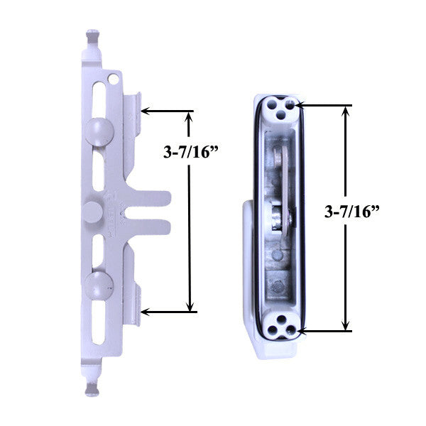 LH Multipoint Sash Lock w/ Bracket & Cylindrical Rivet Sleeve - Tie Bar Application -