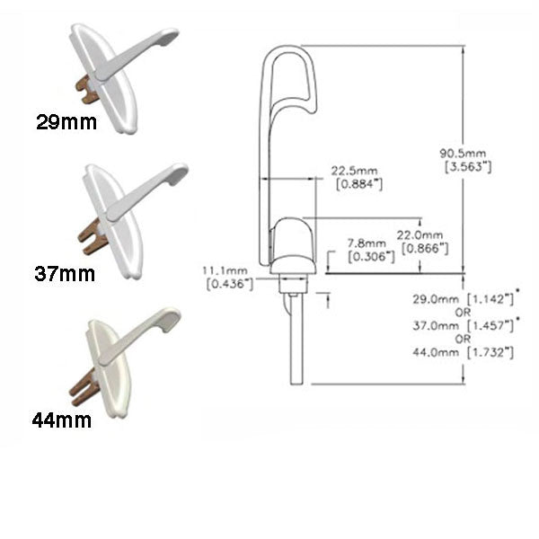 Non-Handed Multipoint Sash Lock with 1-3/4 Inch Fork -