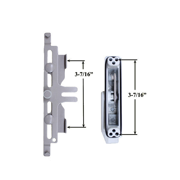 LH Multi-Point Sash Lock with Bracket & Tapered Nylon Rivet Sleeve For Tie Bar Applications - White