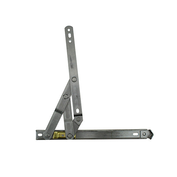 Anderberg 4-Bar Hinge 7/8 x 10 inch Track, No Stop - Stainless Steel