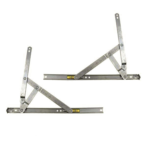 4-Bar Egress Hinge, 12-1/4 inch Fixed Rivet - Stainless Steel