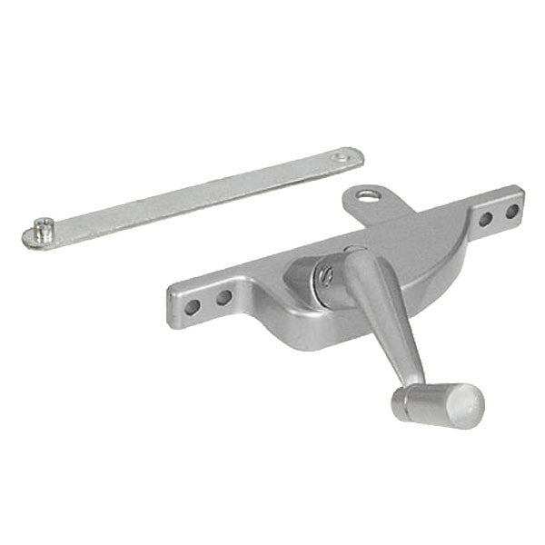 Left Hand Window Operator with 4 inch Link for Jalousie/Louver Windows - Aluminum