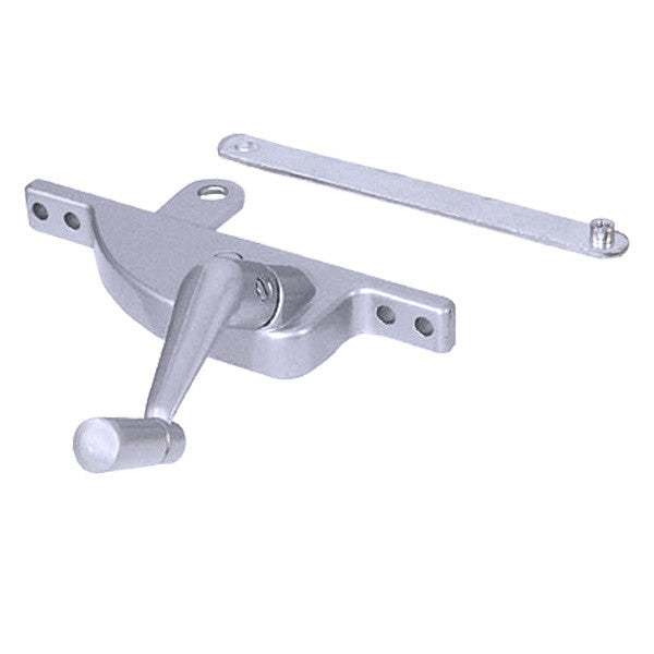 Right Hand Window Operator with 4 inch Link for Jalousie/Louver Windows - Aluminum