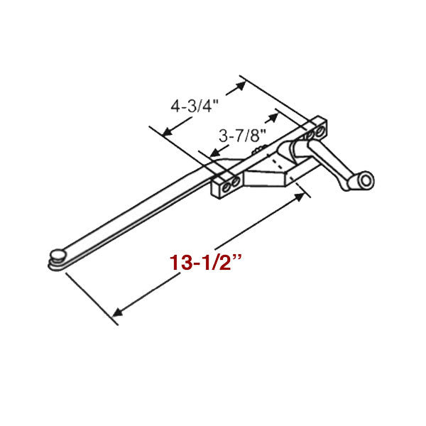 Truth Single Arm Casement Operator, Front Mount, Right Hand -