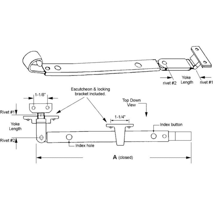 Truth Hardware Telescoping Push Bar Window Operator