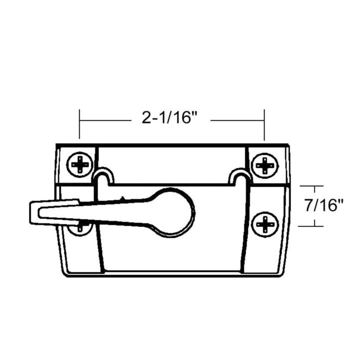 Truth Hardware Window Sash Lock With Lugs- 7/16" Backset 2-1/16" Mounting Holes