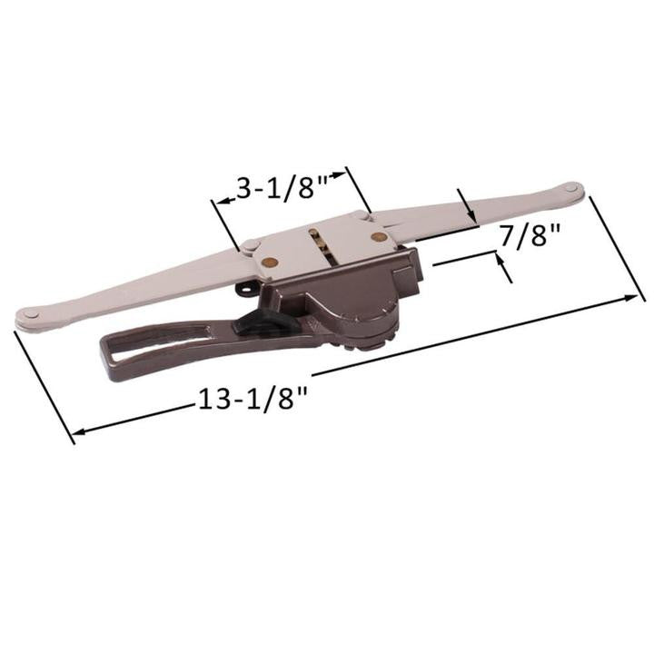Truth Hardware Regular Hand 13-1/8" Single Pull Lever Window Operator 7/8" Space For Housing - Brown