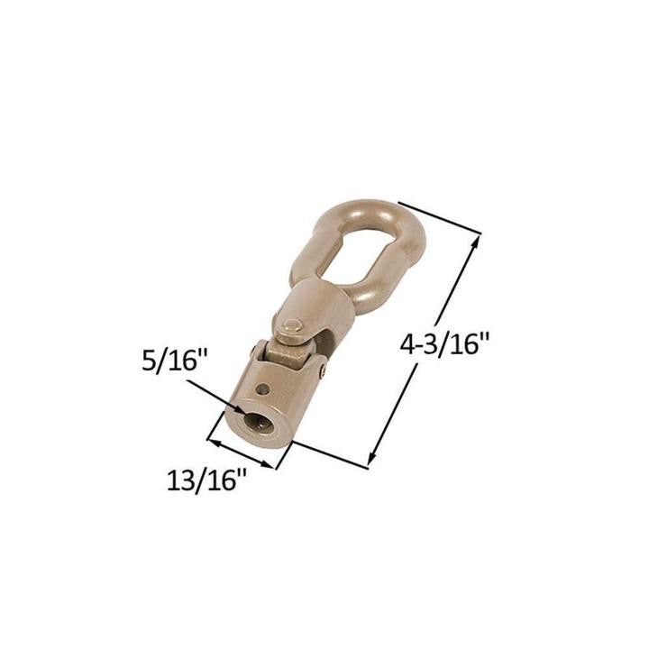 Truth Hardware 45 Degree Universal Joint with Pole Eye for 5/16" Spline Size - Coppertone