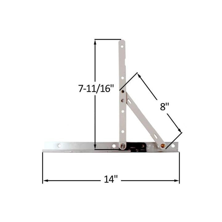 Truth Hardware 14" Concealed Casement Window Hinges - 14.17