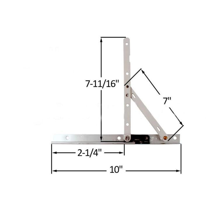 Truth Hardware 10" Concealed Casement Window Hinges - 14.77