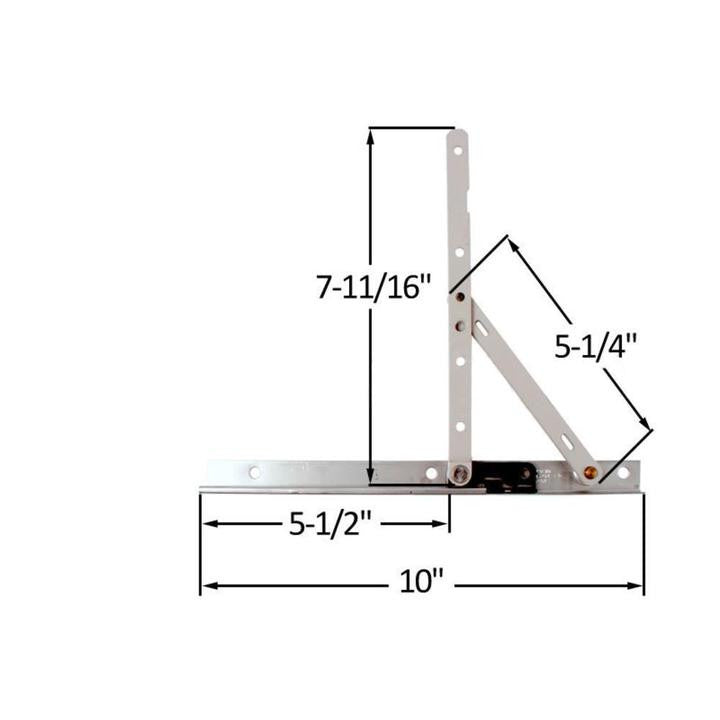 Truth Hardware 10" Concealed Casement Window Hinges - 14.76