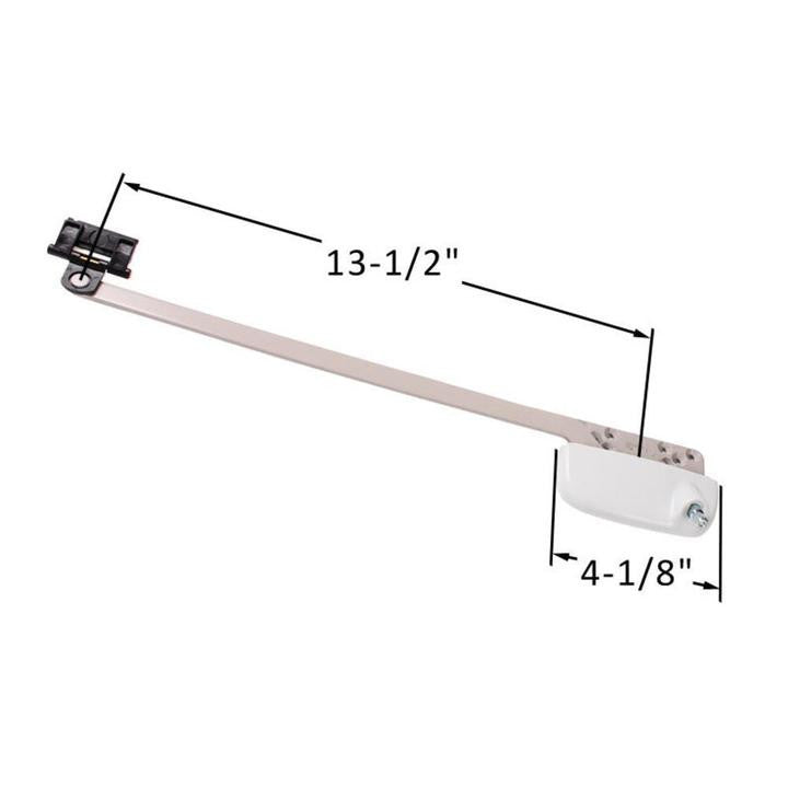 Truth Hardware Ellipse Surface Mount 13-1/2 inch Single Arm Operator with Acetal Shoe - Left Hand