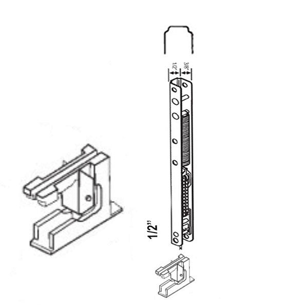 1/2" Ribbed Channel Balance for Jambliners, #16 End Bracket
