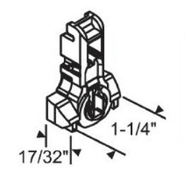 Tilt Shoe, 1-1/4 x 17/32 Tan Puck, Open Cam, Inverted Channel Balance - N