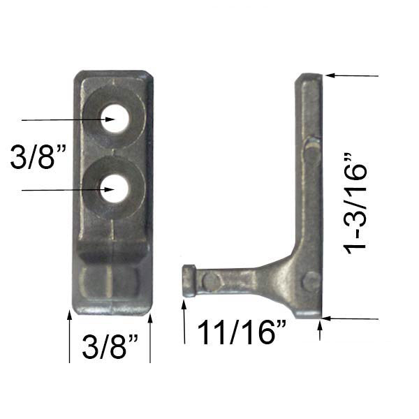 Tilt-In Window Locking Cam Pivot Pin, 2 Hole Tilt Stud for Window
