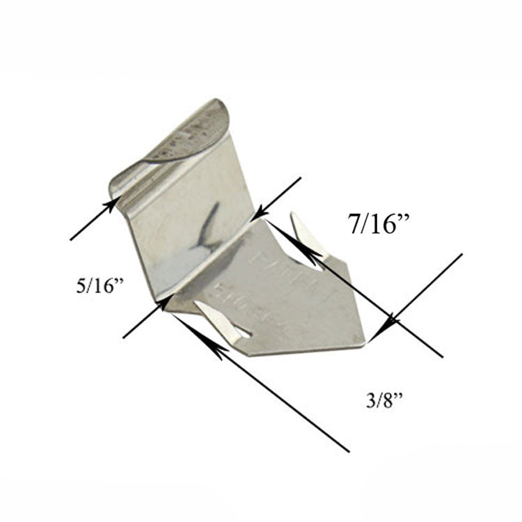 5/16" Metal Grille Clip with Hooks, Bag of 16 Clips